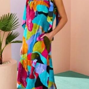 Marie Oliver Maya Midi Dress Jewel Size large